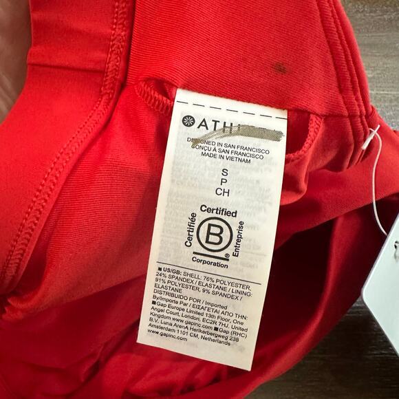 Athleta High Neck Bikini Top D-DD Cups Orange Small - Picture 5 of 5